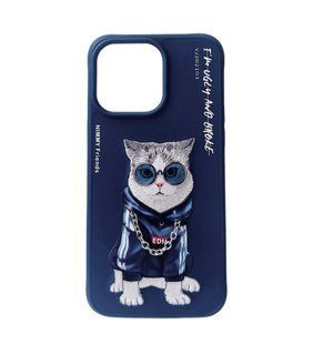 Чохол Nimmy Case Rich Pat для iPhone 15 Pro Cat Blue 2622-8 фото