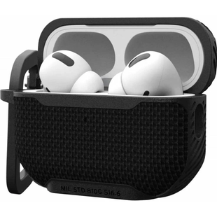 Чохол Leather case UAG з карабіном для AirPods Pro 2gen. Nylon black 2402-4 фото