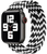Ремінець нейлоновий Braided Solo Loop 42,44,45,46mm(10,11S),49mm(ultra 1-3S)Rainbow Black - White 1170-23 фото