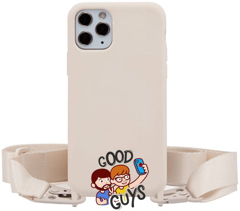 Чохол силіконовий з ремінцем Crossbody для iPhone 14 Antique white 1203-13 фото
