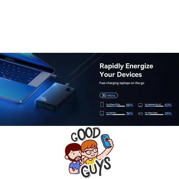 Павер бенк Baseus Adaman Digital Display Fast Charge Power Bank 24000mAh 140W Black 3009-0 фото