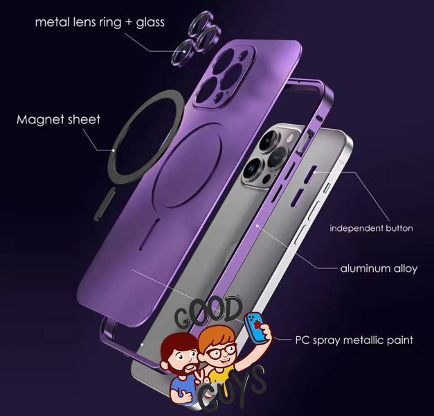 Metal Case 2in1 Magsafe iPhone 17 Pro Midnight Blue 4255-2 фото