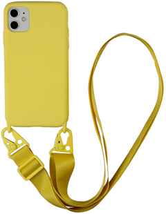 Чохол силіконовий з ремінцем Crossbody для iPhone 7 Plus,8 Plus Yellow 1192-9 фото