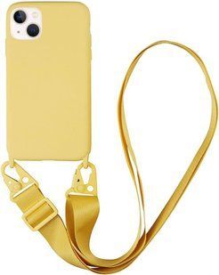 Чохол силіконовий з ремінцем Crossbody для iPhone 12 mini Yellow 2126-0 фото