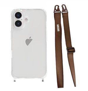Чохол Armored з ремінцем Crossbody для iPhone 16 Brown 2518-19 фото
