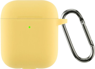 Чохол з мікрофіброю для AirPods 1/2 Yellow 1430-14 фото