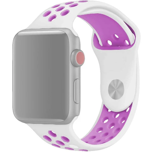 Ремінець Sport Band Nike 38,40,41,42mm(10,11S) White - Purple 283-2 фото