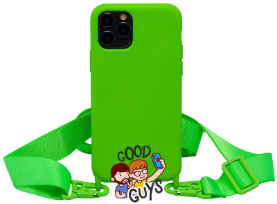 Чохол силіконовий з ремінцем Crossbody для iPhone 11 Shini Green 1195-8 фото