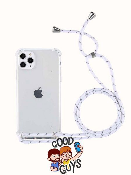 Чохол прозорий протиударний з шнурком iPhone 11 Pro Max Beige 1209-4 фото