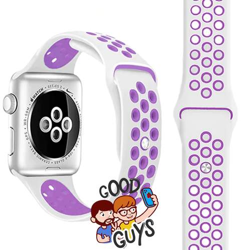 Ремінець Sport Band Nike 38,40,41,42mm(10,11S) White - Purple 283-2 фото