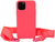 Чохол силіконовий з ремінцем Crossbody для iPhone 13 Pro Neon Pink 1201-6 фото