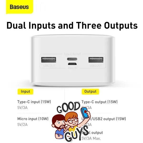 Павер бенк Baseus Bipow Digital Display Power Bank 30000 mAh 15W White 3016-0 фото