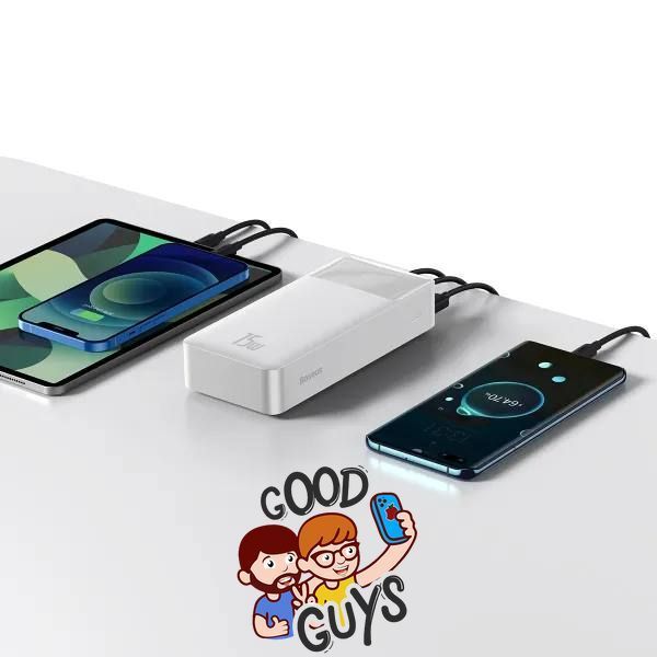 Павер бенк Baseus Bipow Digital Display Power Bank 30000 mAh 15W White 3016-0 фото