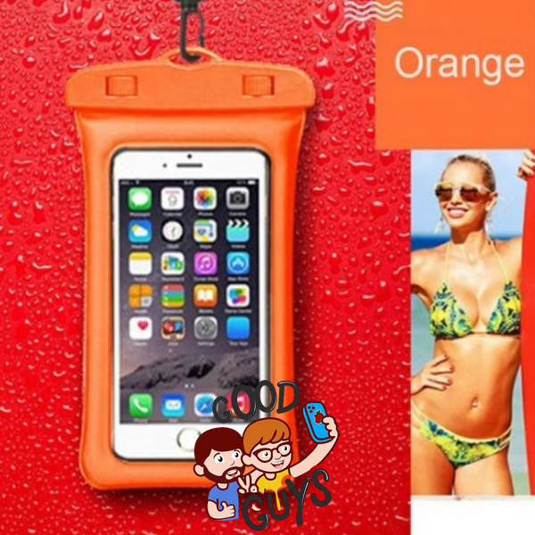 Водонепроникний чохол для телефону waterproof case універсальний iPhone 15 Plus Orange 4520-3 фото