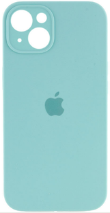 Чохол Silicone case Full + camera iPhone 15 Plus Sky blue 2101-20 фото