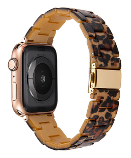 Ремінець бурштиновий для Apple Watch 42,44,45,46mm(10,11S),49mm(ultra 1-3S)Leopard 1169-17 фото