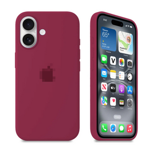 Чохол Silicone case Full iPhone 16 Rose red 2480-34 фото