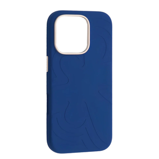 Чохол Flower Liquid Silicone Magsafe 15 Pro Max Quiet Blue 4491-2 фото
