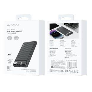 Power Bank DEVIA Smart Series 12W (10000mAh) Deep grey 2358-1 фото