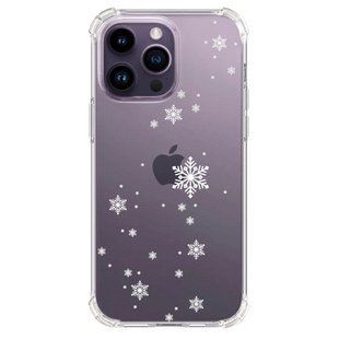 Прозорий протиударний новорічний чохол для iPhone 7,8,SE 2 Сніжинки 1944-4 фото