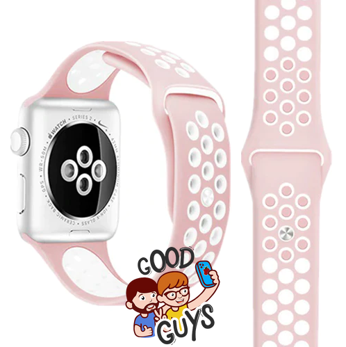 Ремінець Sport Band Nike 38,40,41,42mm(10,11S) Pink - White 283-3 фото