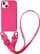 Чохол силіконовий з ремінцем Crossbody для iPhone 14 Plus Neon Pink 1204-6 фото 1