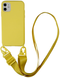 Чохол силіконовий з ремінцем Crossbody для iPhone 11 Yellow 1195-9 фото 1