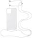 Чохол прозорий протиударний з шнурком iPhone 15 White 2275-3 фото 1