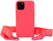 Чохол силіконовий з ремінцем Crossbody для iPhone 14 Plus Neon Pink 1204-6 фото 2
