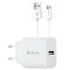 Комплект DEVIA [Адаптер USB + Кабель micro-USB] Smart Series Charger Suit V3 (EU,5V,2A) White 529-0 фото 2