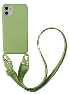 Чохол силіконовий з ремінцем Crossbody для iPhone 11 Mint 1195-10 фото
