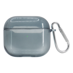 Чохол для AirPods Pro 2gen. Neon case напівпрозорий з карабіном Charcoal gray 2366-4 фото