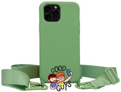 Чохол силіконовий з ремінцем Crossbody для iPhone 11 Mint 1195-10 фото