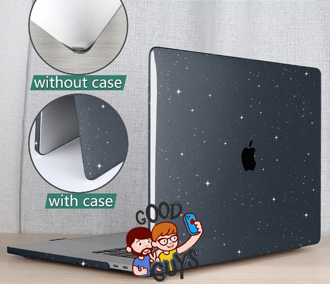Накладка MacBook HardShell Case 13.3 Air (A1466/A1369) 2010-2017р. Black Glitter/Чорна з блискітками 1292-27 фото