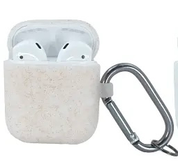 Чохол для AirPods 1/2 з карабіном Pink pearl 264-11 фото