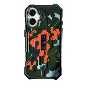 Чохол протиударний UAG Pathfinder з MagSafe для iPhone 16 Orange-Green 2522-0 фото