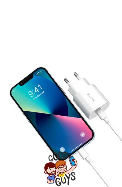 Адаптер DEVIA [USB-C] Smart Series PD Quick Charger EU 20W White Круглий 525-2 фото