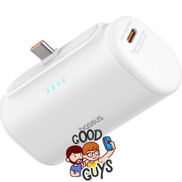 Павер бенк Baseus Compact Fast Charging Power Bank Type-C Edition 5000mAh 20W Black P10068306113-00 White 3018-1 фото