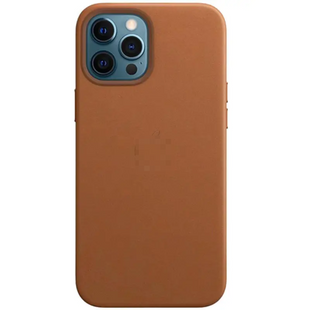 Чохол Leather Case 1:1 with MagSafe iPhone 13 Saddle Brown 2237-10 фото