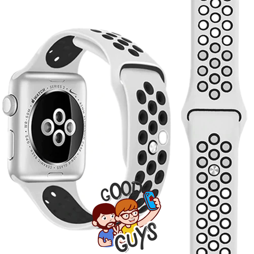 Ремінець Sport Band Nike 38,40,41,42mm(10,11S) White - Black 283-6 фото