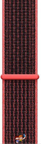 Ремінець Nylon Loop Apple Watch 38,40,41,42mm(10,11S)Red - Black 281-27 фото