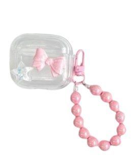 Чохол Jewelry для AirPods 1/2 з карабіном Pink Bow 2301-10 фото