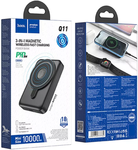 Power Bank Hoco Q11 Expressar 10000 mAh 3-in-1 MagSafe 20W Black 2361-1 фото