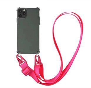 Чохол Armored з ремінцем Crossbody для iPhone 11 Pro Max Hot Pink 1519-14 фото