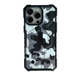 Чохол протиударний UAG Pathfinder з MagSafe для iPhone 15 White-Black 2178-7 фото
