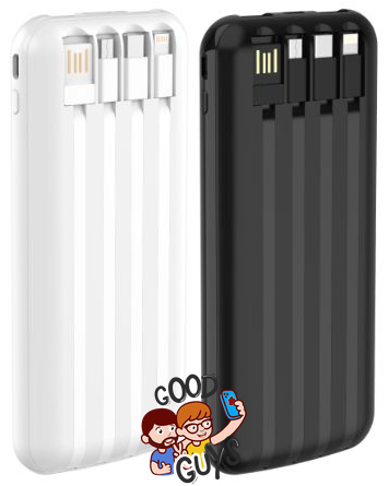 Павер банк DEVIA Kintone Series Build-In 4 Cables 10000mah White 581-1 фото
