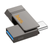 Флеш-накопичувач USB-A/C HOCO UD14 Clever USB3.2 Type-C mini flash drive 64Gb Metal Gray 4327-0 фото