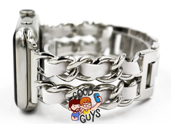 Ремінець Desay Chanell 38,40,41,42mm(10,11S) Silver-White 1423-2 фото