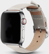 Ремінець Leather Bands для Apple Watch 38mm,40mm,41mm,42mm(10,11S) White-Silver 1234-13 фото 1
