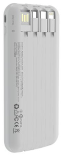 Павер банк DEVIA Kintone Series Build-In 4 Cables 10000mah White 581-1 фото